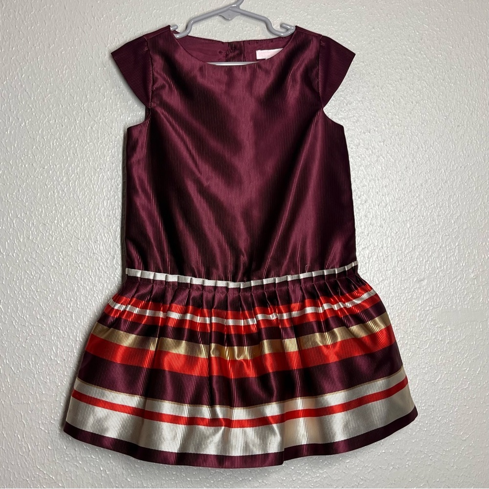 Janie and Jack Dress Girls Size 4 Belle of the Ballet Burgundy Party Holiday